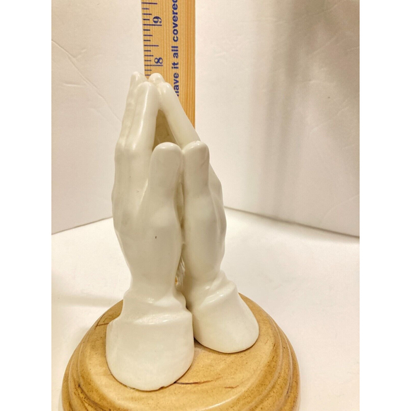 Porcelain Praying Hands Figurine Statue No Damage - Picture 6 of 8